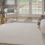 nourison cozy shimmer csh01 ivory silver rug