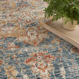 nourison sahar shr06 ivory blue rug