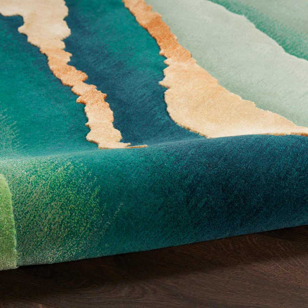 nourison prismatic prs30 emerald rug