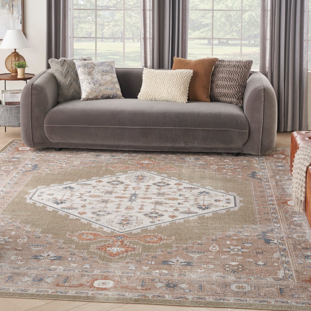 nourison astra machine washable asw11 sage multicolor rug
