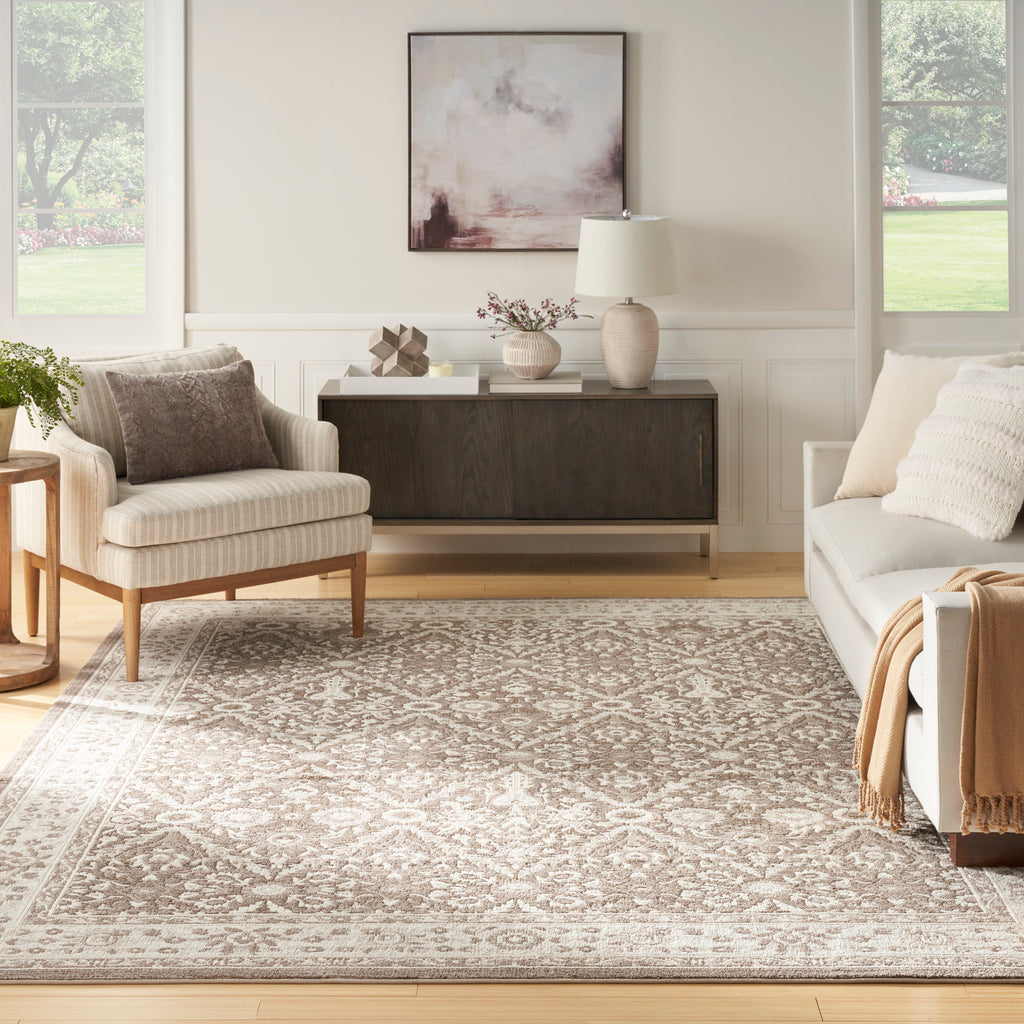 nourison eco cycle ecy04 ivory mocha rug