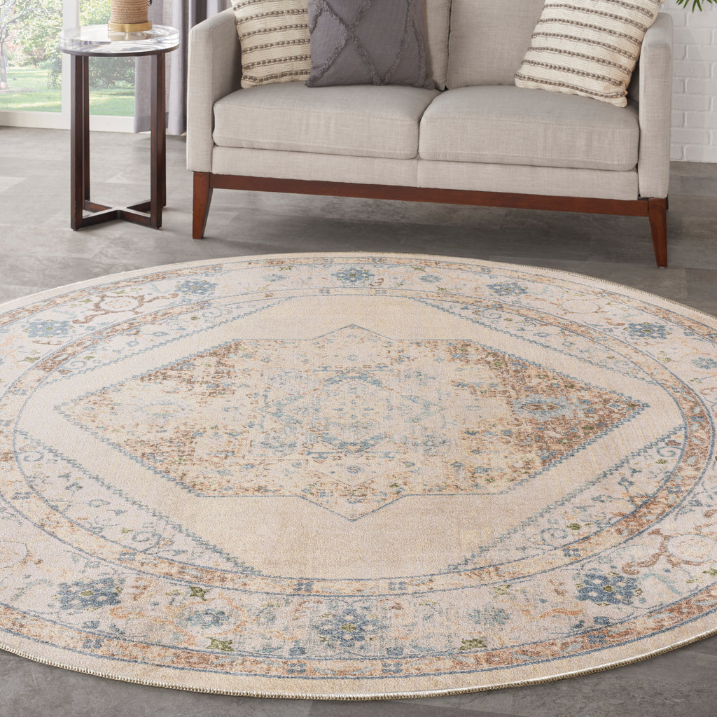 nourison astra machine washable asw13 ivory blue rug