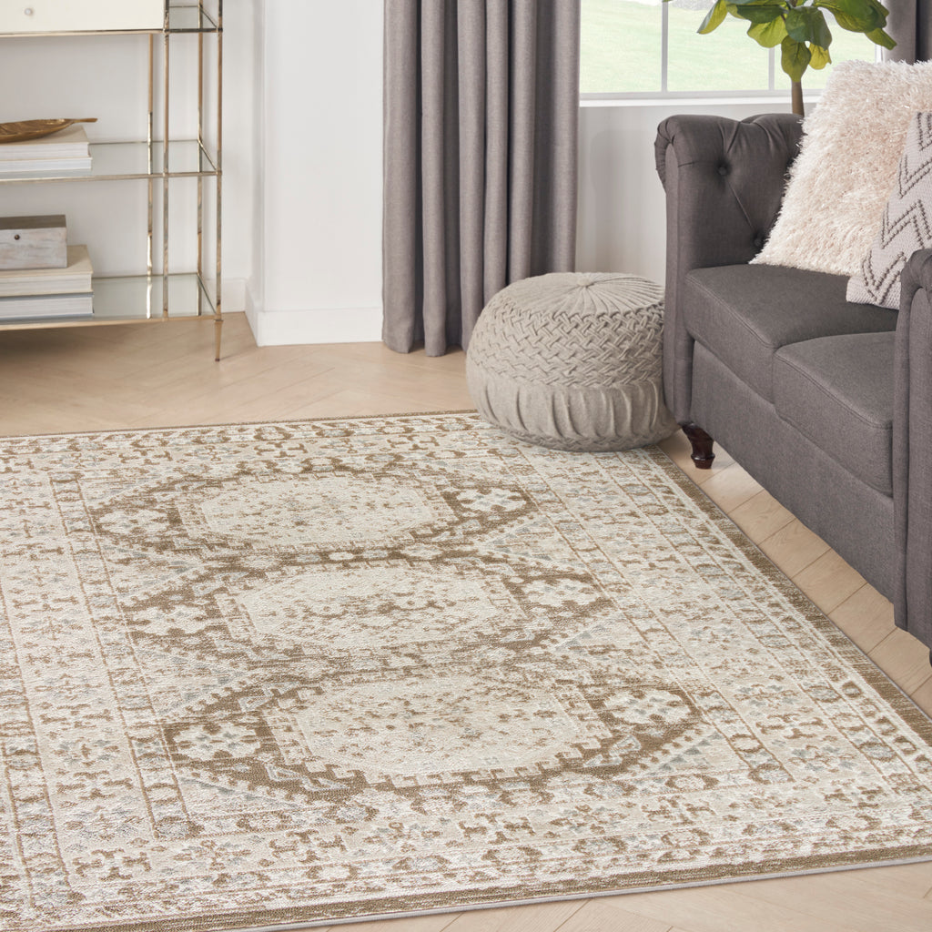 nourison serenity home srh01 ivory mocha rug