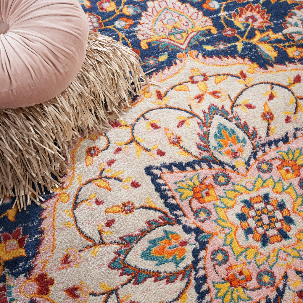 nourison passion psn22 navy multicolor rug