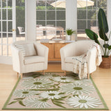 nourison aloha alh33 ivory green rug