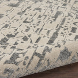 nourison silk shadows sha19 ivory grey rug