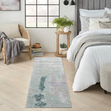nourison silk shadows sha22 blue green rug