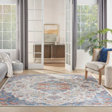 nourison elation etn09 ivory blue rug