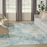nourison astra machine washable asw07 blue ivory rug