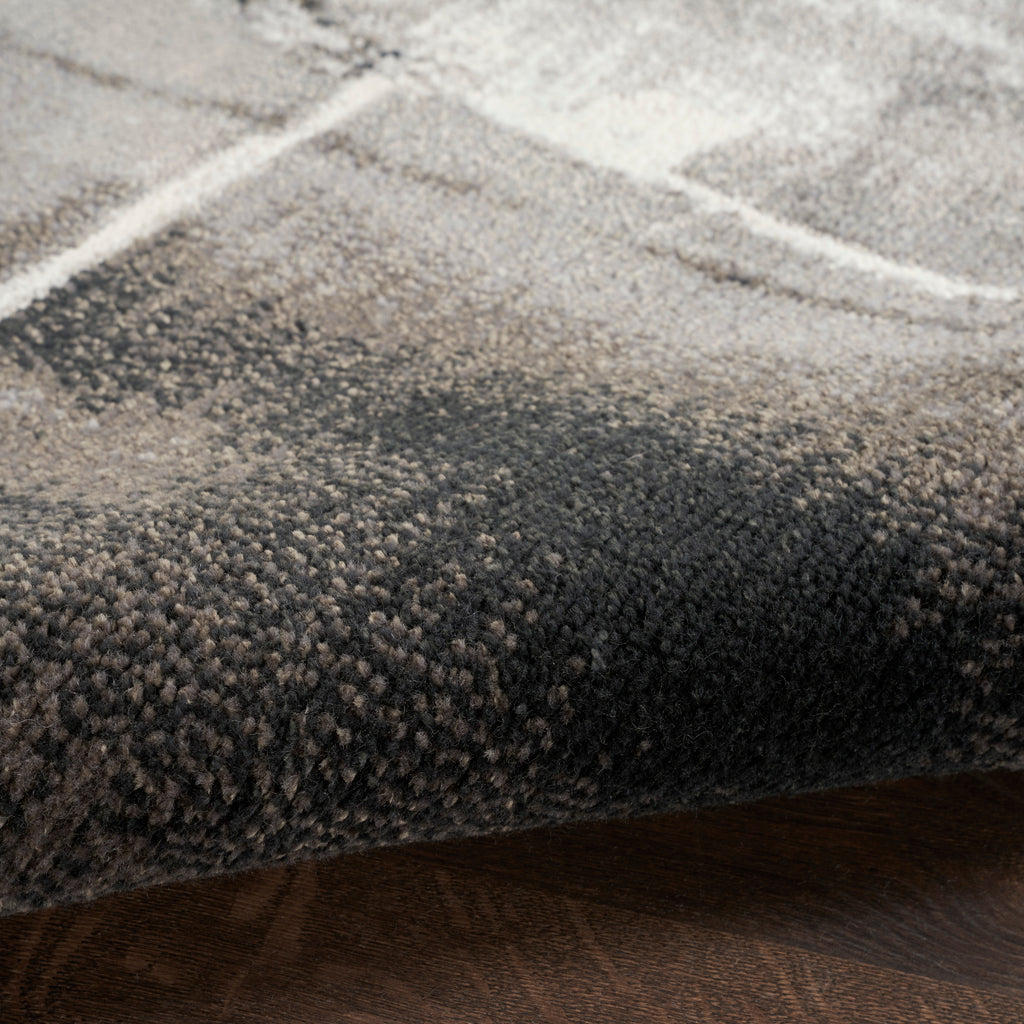 nourison twilight twi30 grey ivory black rug