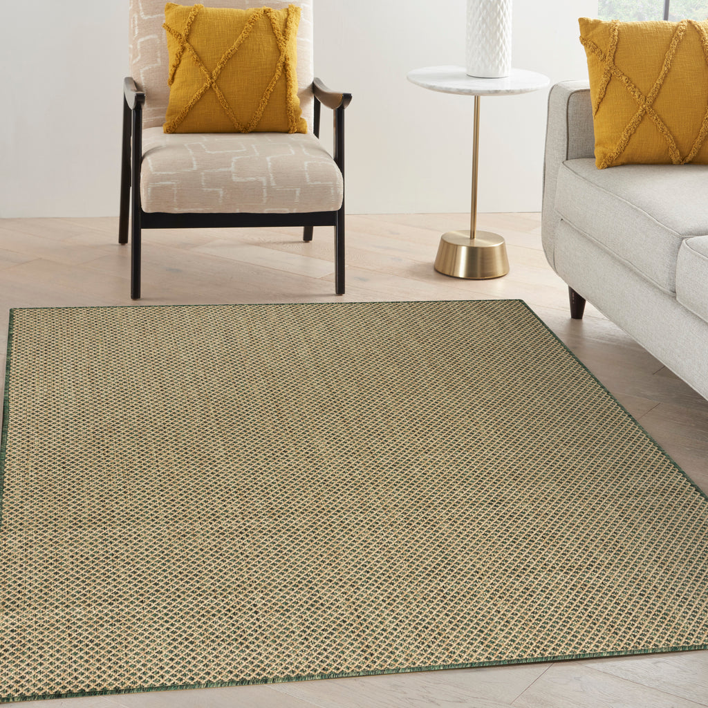 nourison courtyard cou01 green rug