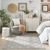 nourison easy care nes01 silver grey rug