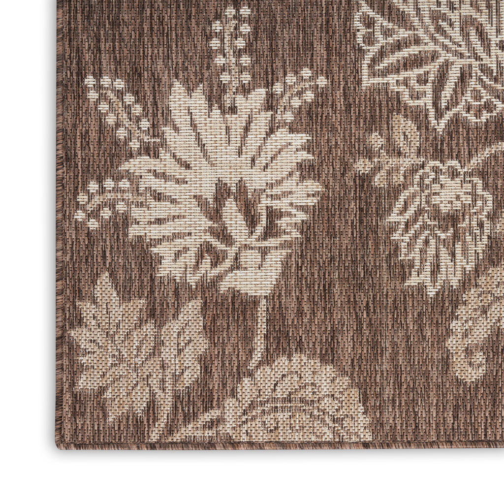 nourison garden oasis goa03 mocha rug