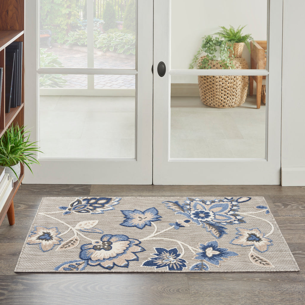 nourison aloha alh31 blue grey rug