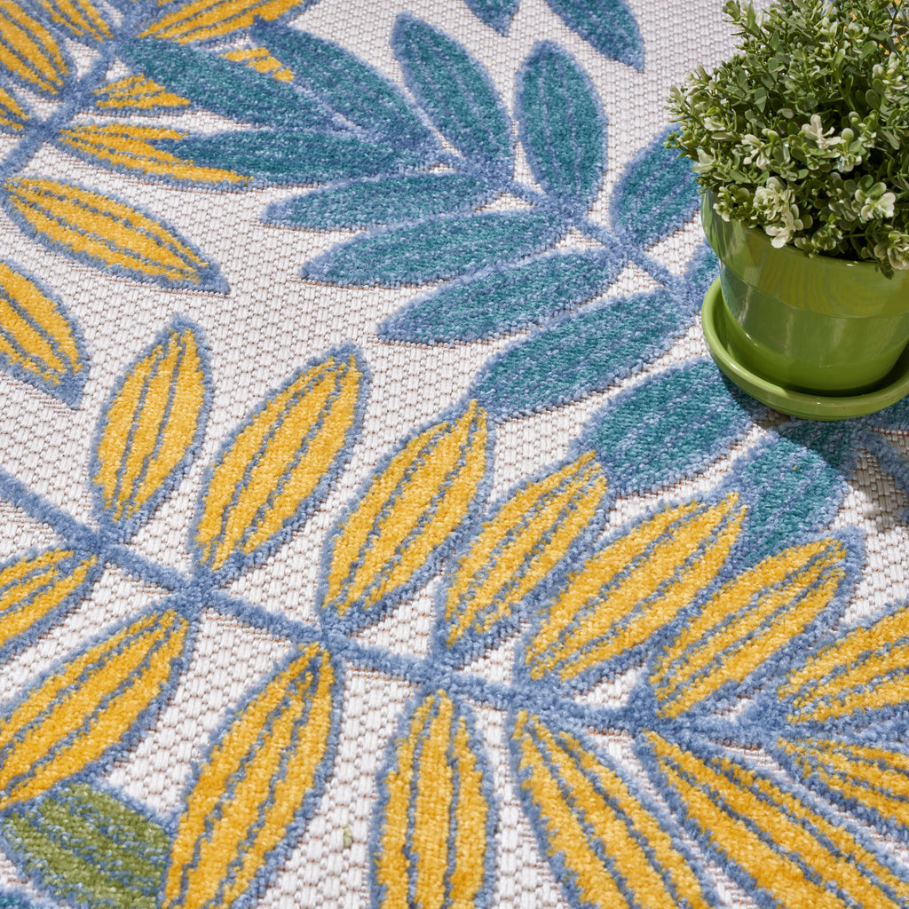 nourison aloha alh18 ivory multi rug