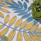 nourison aloha alh18 ivory multi rug