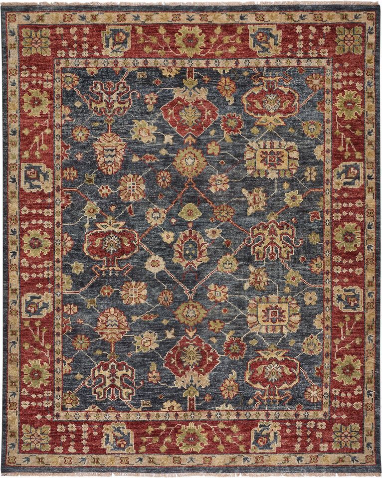 capel charleigh peshawar 1209 blue red rug