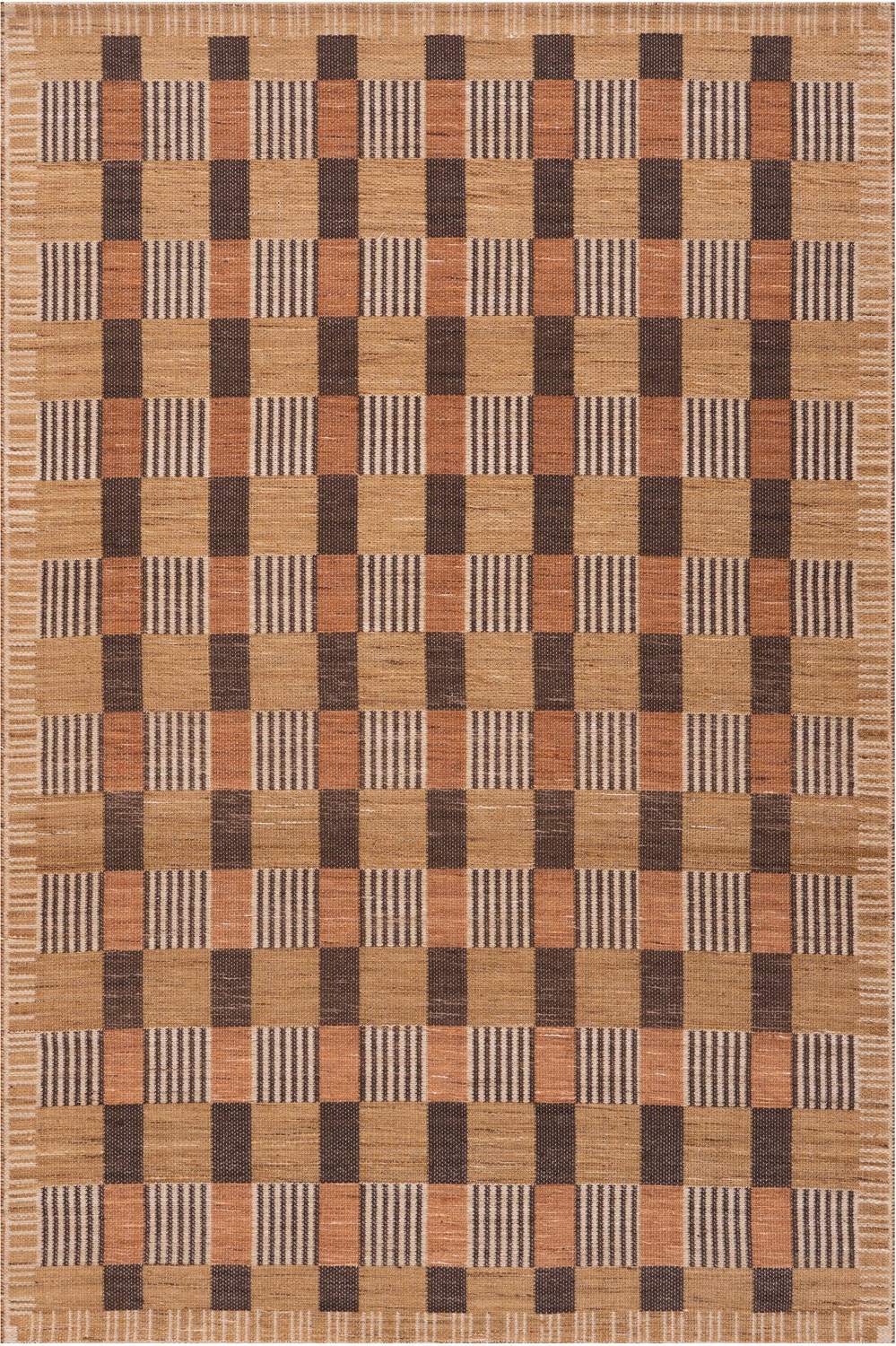 dash albert poppy da2740 golden brown woven flatwoven polyester rug
