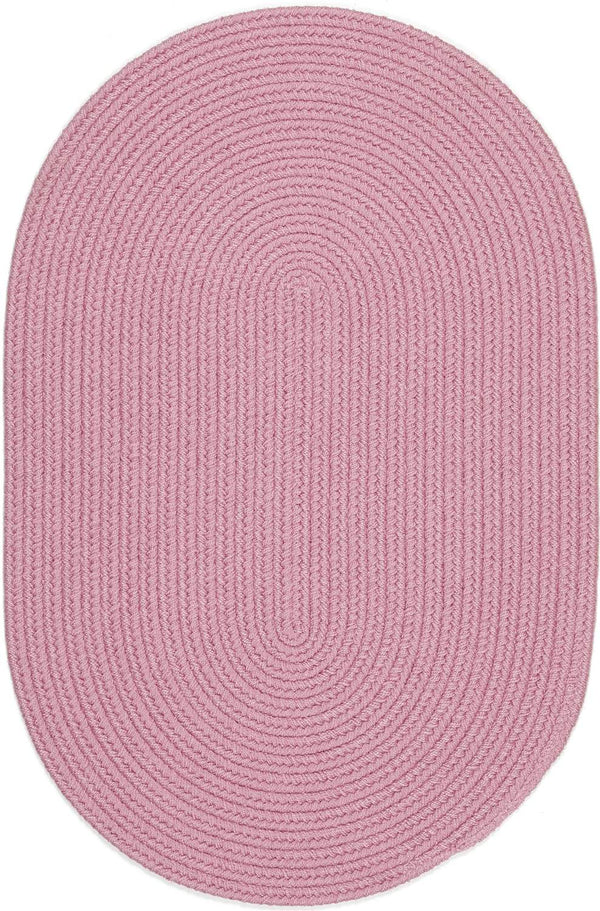 rhody happy braids hb08 solid pink rug