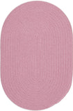 rhody happy braids hb08 solid pink rug