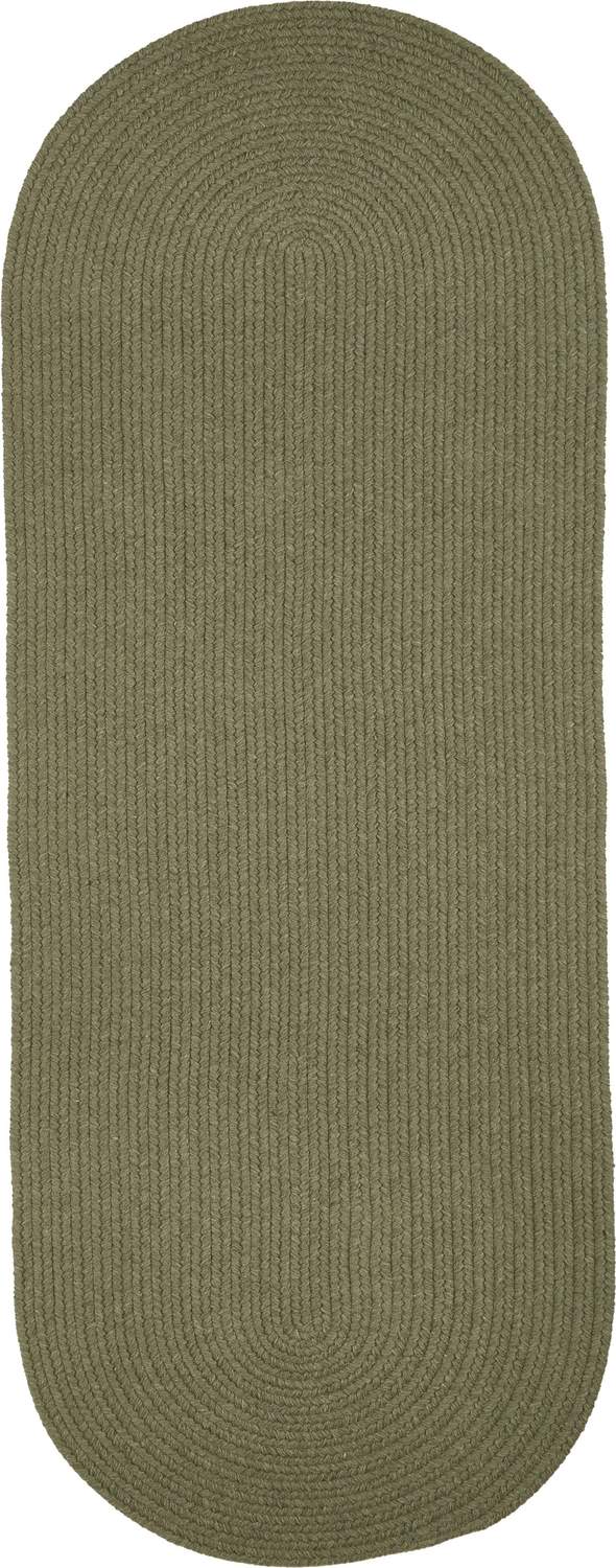 rhody solid wool s111 moss green rug