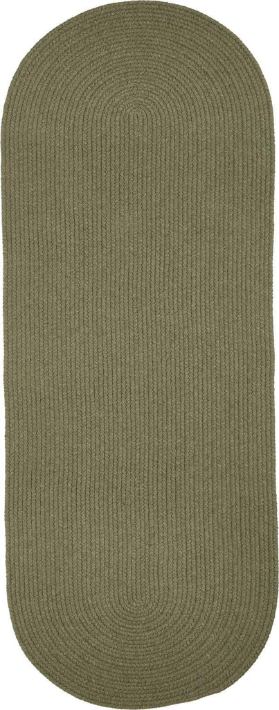 rhody solid wool s111 moss green rug