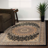 dynamic rugs ancient garden 57090 3484 navy rug