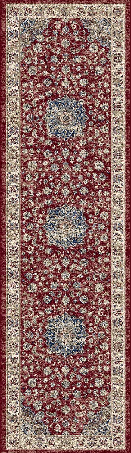 dynamic ancient garden 57559 1464 red rug