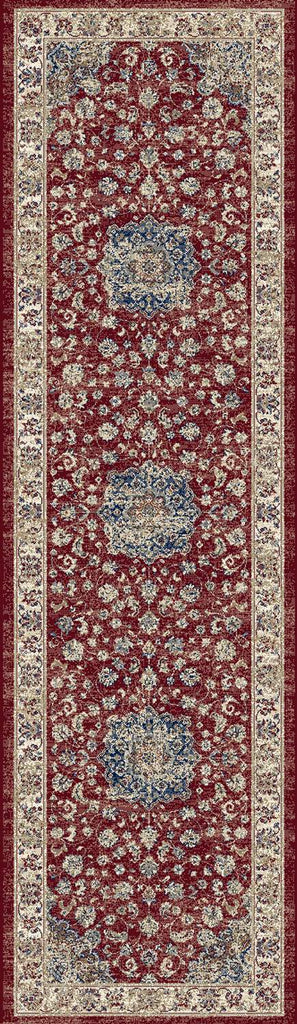 dynamic ancient garden 57559 1464 red rug