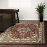 dynamic rugs ancient garden 57119 1414 red rug
