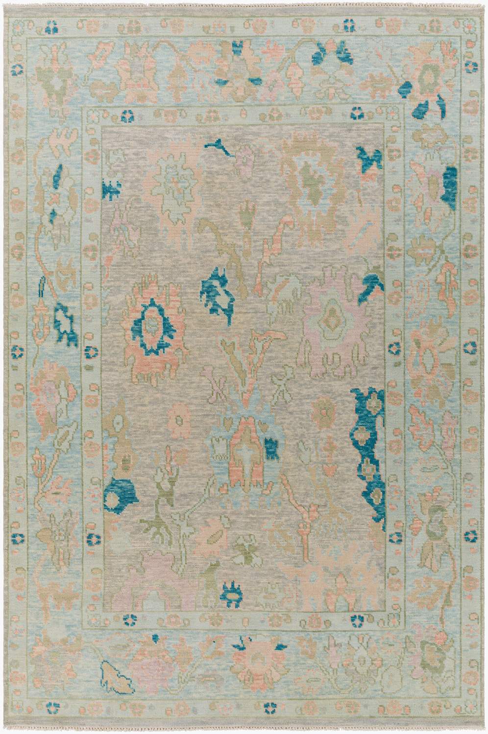 surya ushak usk 2301 light pink rug