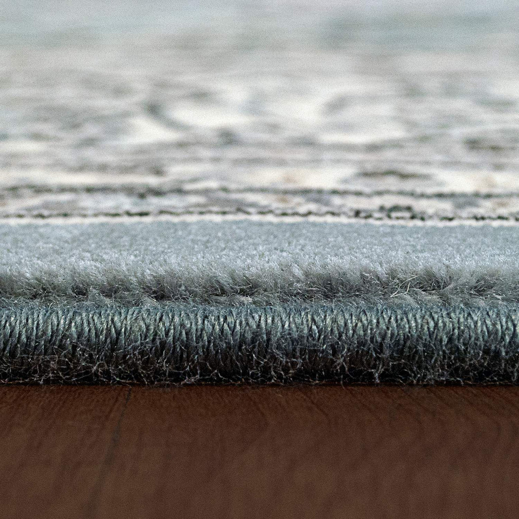 dynamic rugs ancient garden 57119 4646 steel blue rug