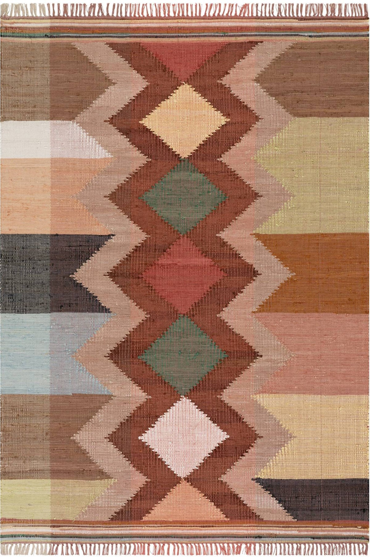 dash albert manglam arts da2374 multicolor woven flatwoven cotton rug