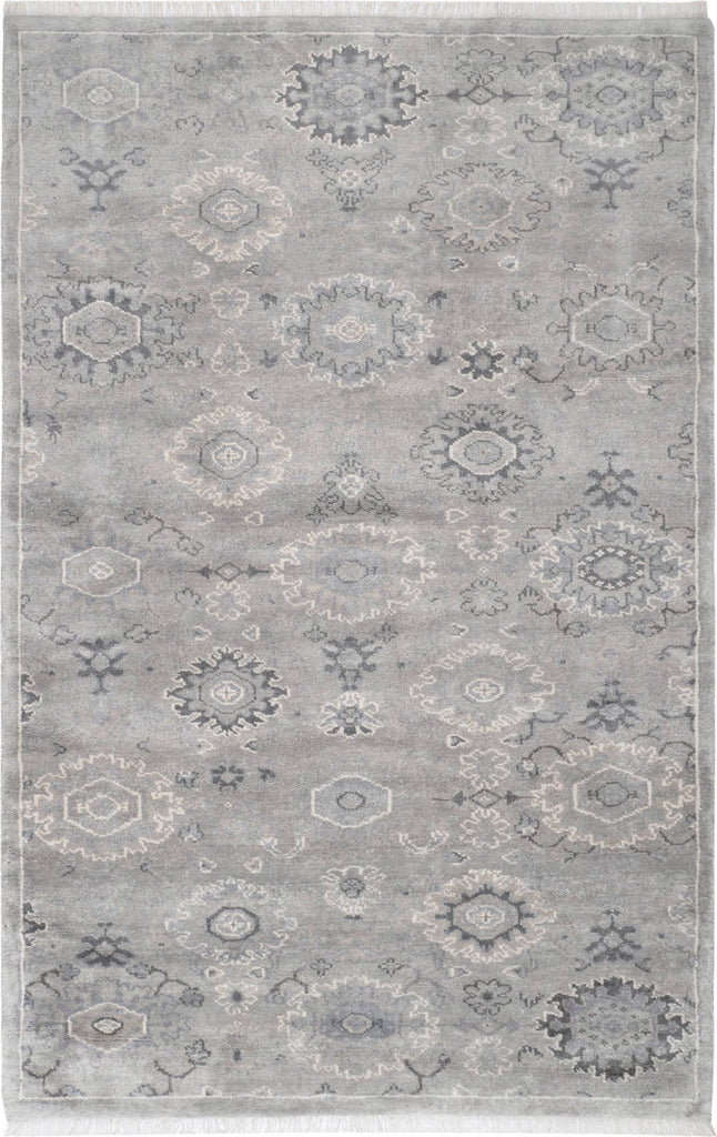 dash albert lila da2309 grey hand knotted wool rug