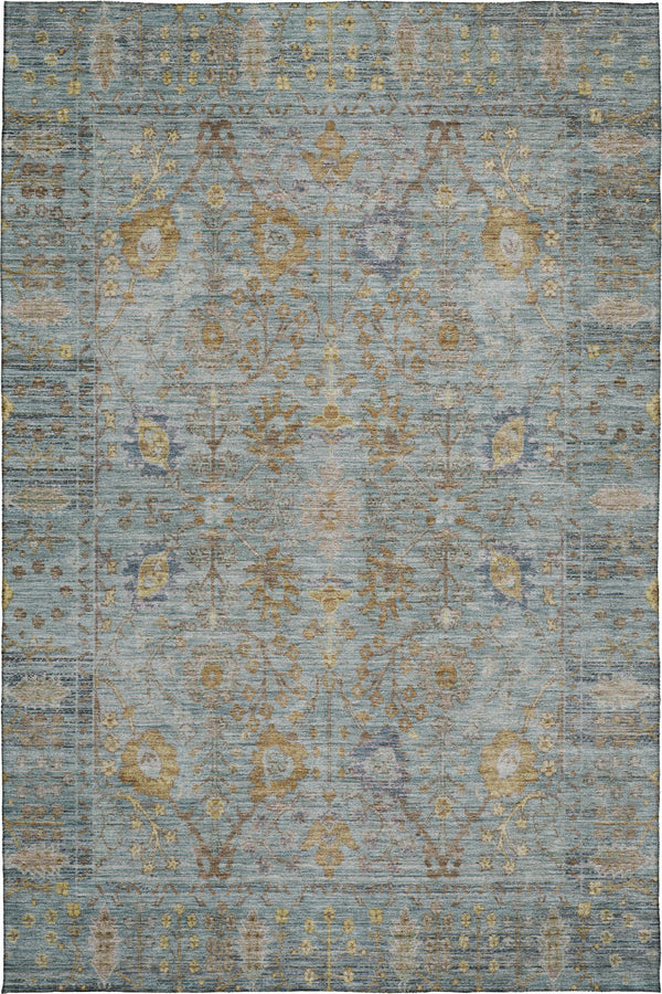 dalyn solace sl9 teal rug