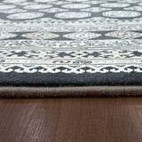 dynamic rugs ancient garden 57102 3636 charcoal rug