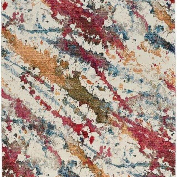 capel flame splatter 3814 ivory rug
