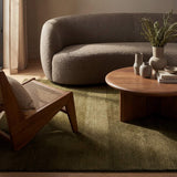dash albert gania da2533 green loom knotted wool rug