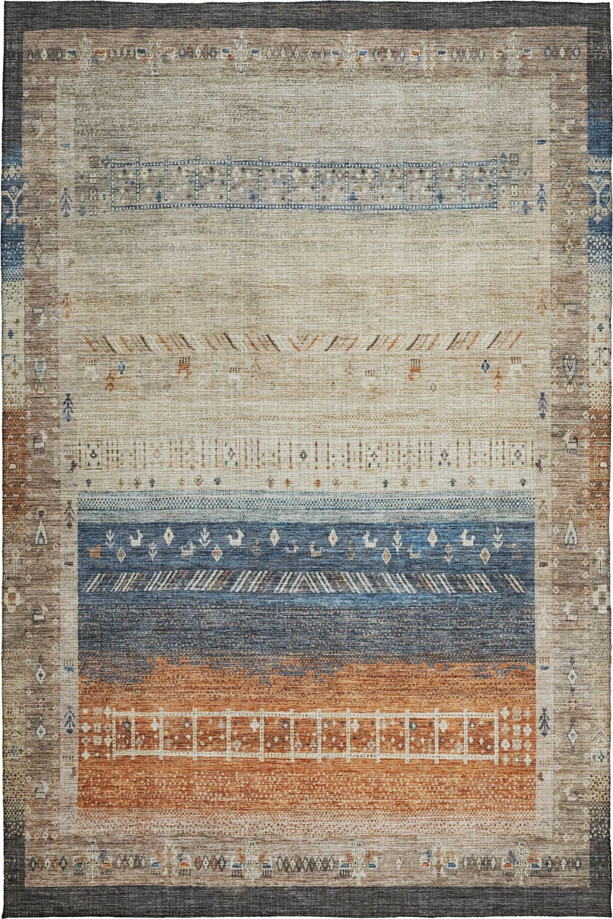dalyn karaj kj7 brown rug