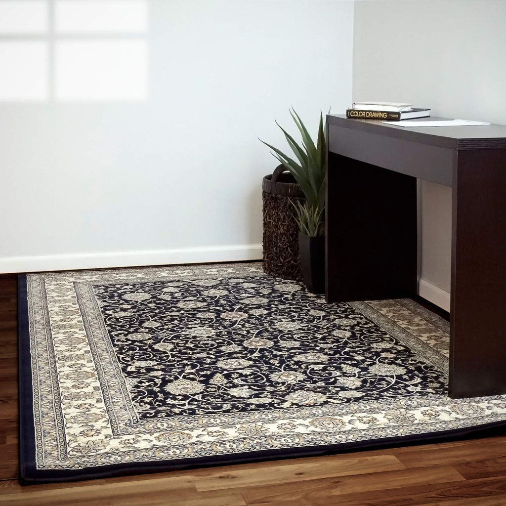 dynamic rugs ancient garden 57120 3464 navy rug