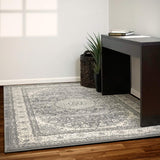 dynamic rugs ancient garden 57119 5666 grey rug