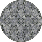 dynamic ancient garden 57162 3696 steel blue rug