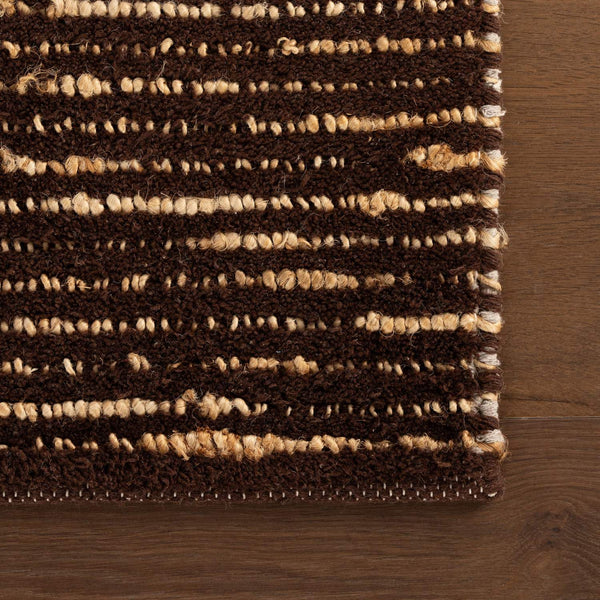 dash albert vicart da2559 brown woven flatwoven wool rug