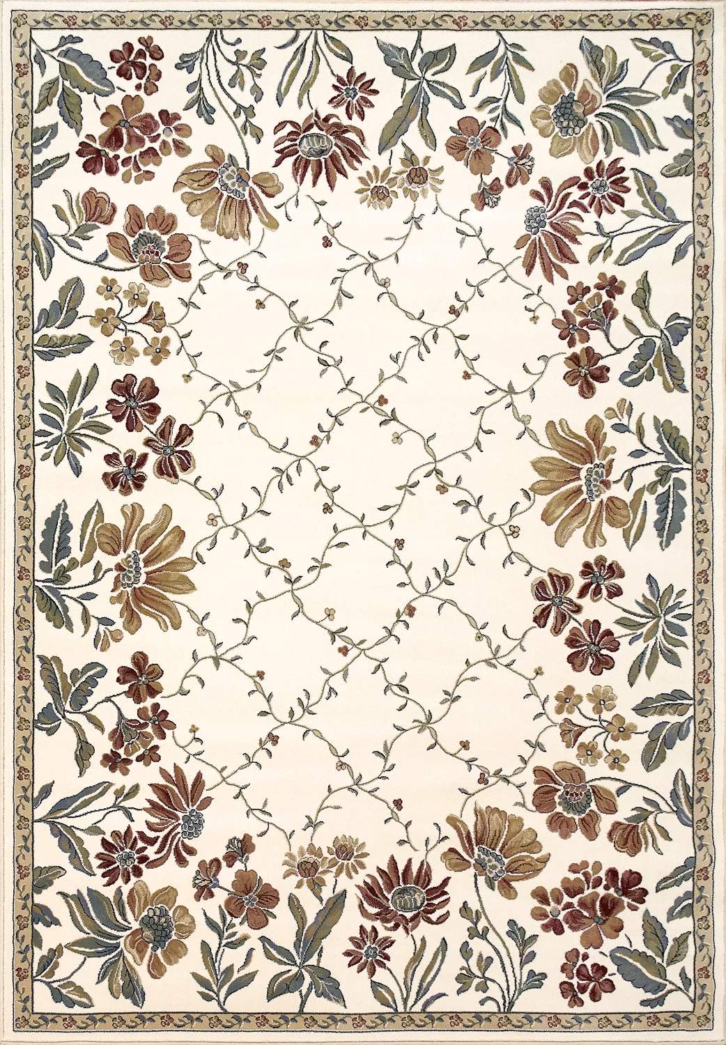 dynamic rugs ancient garden 57084 6464 ivory rug