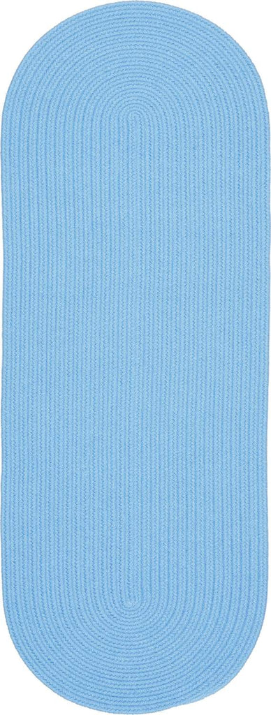 rhody happy braids hb07 solid aqua blue rug