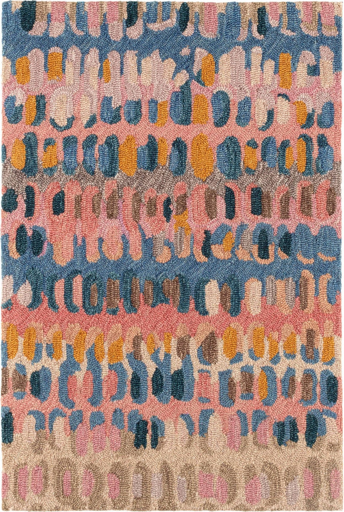 dash albert paint chip da1832 coral hand hooked wool rug