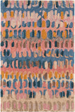dash albert paint chip da1832 coral hand hooked wool rug