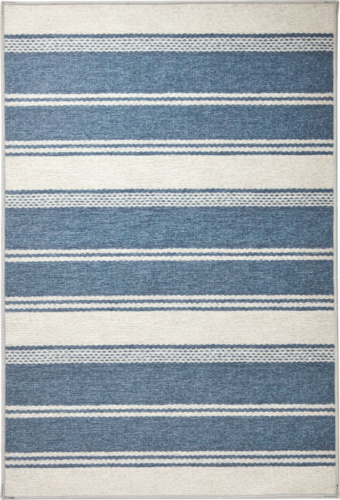 dash albert bowman stripe da2337 blue machine washable polyester rug
