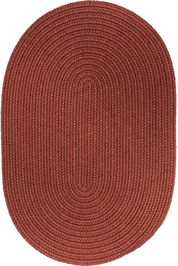 rhody solid poly s033 terra cotta rug