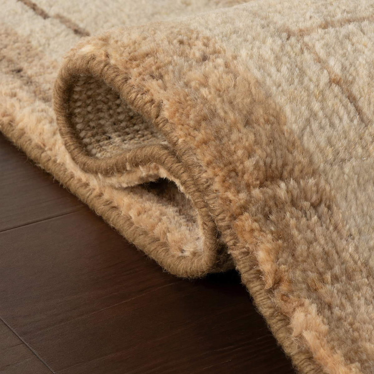 dash albert mela da2551 brown hand knotted wool rug